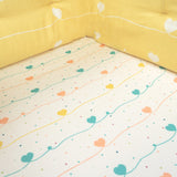 Organic Fitted Cot Sheet- Hearts