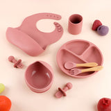 Silicone Mealtime Set- Pink