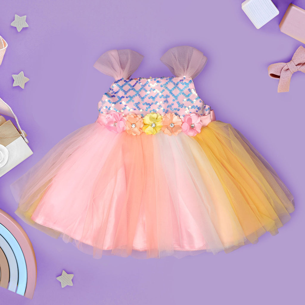 Handmade Colorful Floral Ball Gown Flower Birthday Dress With Ruffles  Customizable For First Communion, Wedding, And Pageants From Verycute,  $37.6 | DHgate.Com