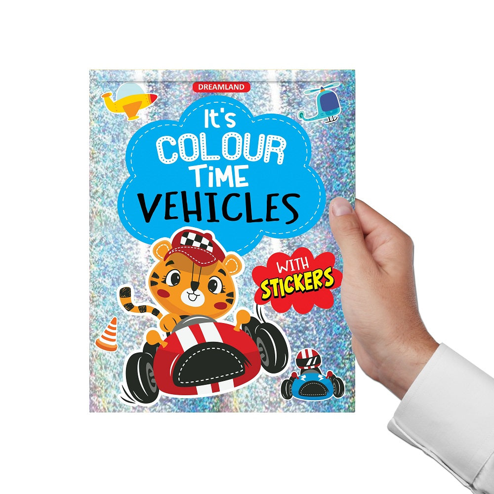 Vehicles- It's Colour time with Stickers