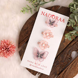 Nadoraa Pink Pearl Hairclips - Pack Of 4
