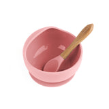 Silicone Bowl & Spoon Set- Pink