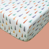 Organic Fitted Cot Sheet- Trees