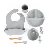 Silicone Mealtime Set- Grey