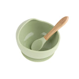 Silicone Bowl & Spoon Set- Mint Green