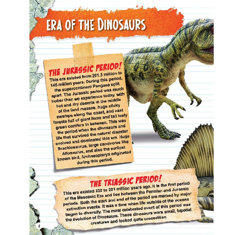 Livre Pop-up 3D Dinosaures - Encyclopédie Préhistorique Interactive Pour Enfants - 19,5x25 Cm