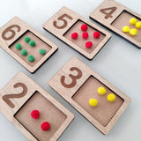 Wooden Tracing Writing and Counting Tray