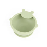 Baby Bear Silicone Bowl & Spoon Set- Mint Green