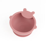 Baby Bear Silicone Bowl & Spoon Set- Pink