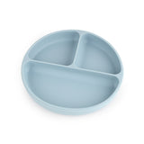 Silicone Plate & Cutlery Set- Sky Blue