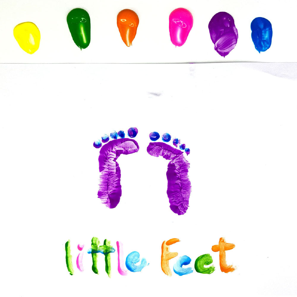 Little Fingers Flouro Rainbow Finger Paint Tubes (Set Of 6)