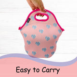 Neoprene Lunch Bags - Heart Design