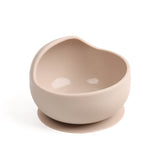 Cream Silicone Feeding Bowl & Spoon Set