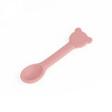 Baby Bear Silicone Bowl & Spoon Set- Pink