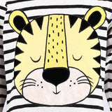 Tiger On Striped T-shirt Baby