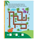 Dinosaur Activity and Colouring Book - Die Cut Animal Shaped Book