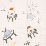Baby Astronaut Quilted Muslin Blanket