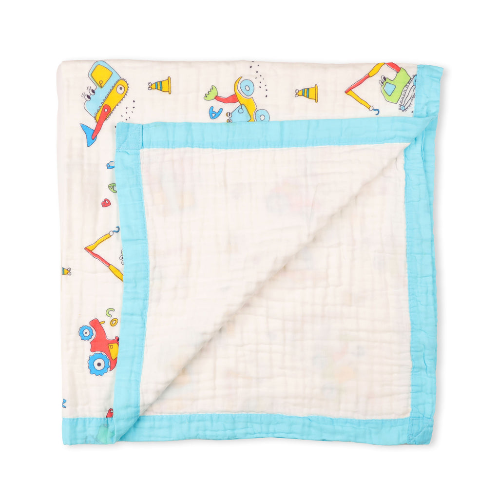 Baby the Builder Quilted Muslin Blanket