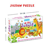 At the Jungle Jigsaw Puzzle for Kids – 96 Pcs With Colouring