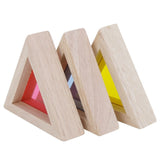 Wooden Rainbow Blocks | Acrylic Multicolor Geometrical Blocks