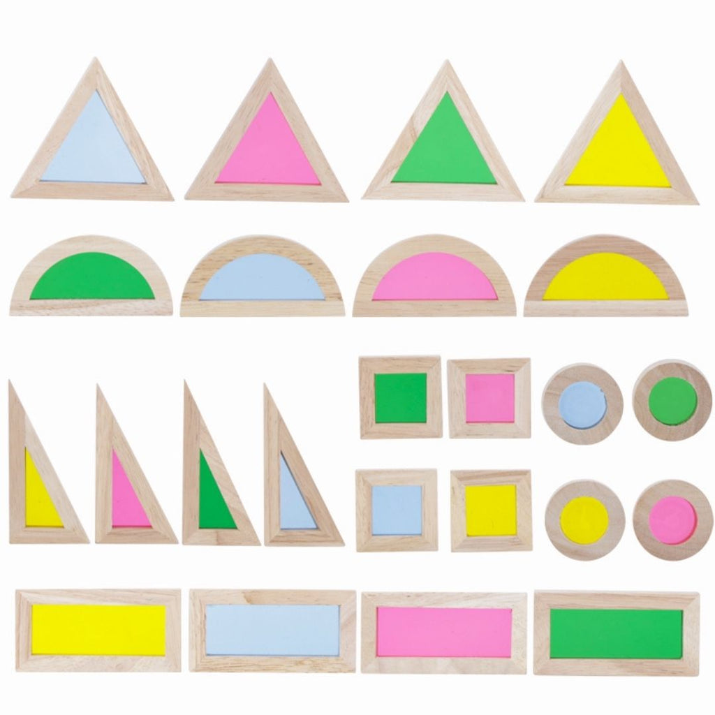 Wooden Rainbow Blocks | Acrylic Multicolor Geometrical Blocks