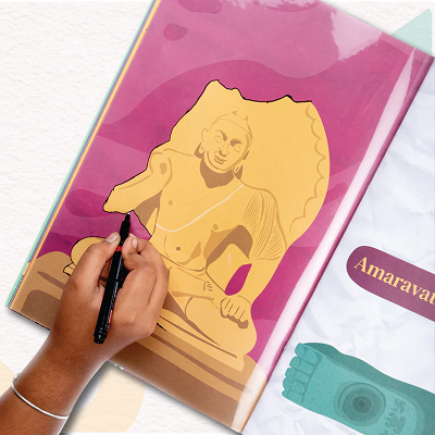 Art Combo - Art of Ancient India & Art of Ancient India Jumbo Colouring Sheet