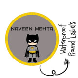 Round Waterproof Labels -Batman