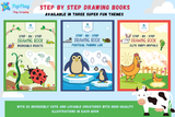 Step by Step Drawing books (Set of 3)