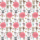 Personalised Wrapping paper - Cute Animals