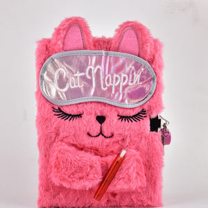 Cat Eye Mask Plush Diary