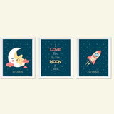 Personalised Space Themed Frame Set