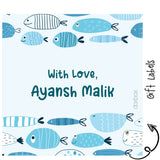 Gift Labels - Blue Fish