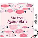 Gift Labels - Pink fish