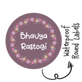 Round Waterproof Labels - Floral