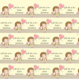 Personalised Wrapping paper - Girl with flower