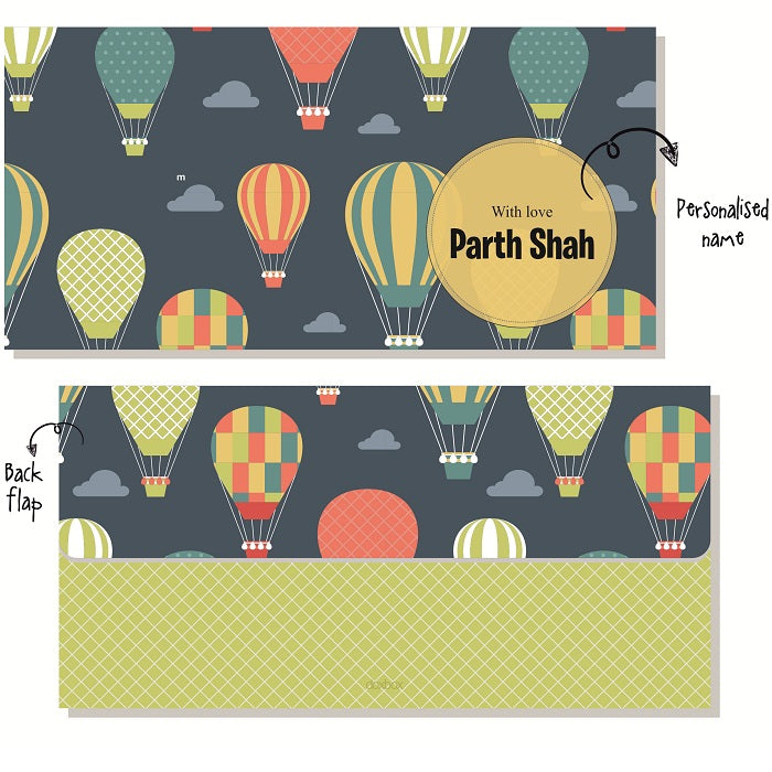Personalized Envelope - Hot air Balloon