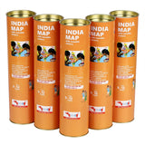 India Map with Reusable Stickers - Set of 5 pcs