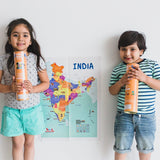 India Map with Reusable Stickers