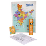 India Map with Reusable Stickers