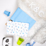 Blue Baby Animals Waterproof Bed Sheet - 2 pack