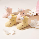 Yellow & Pink Kitty 3D Socks - 2 pack