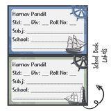 School Book Label - Nautical