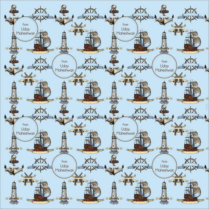 Personalised Wrapping paper - Nautical