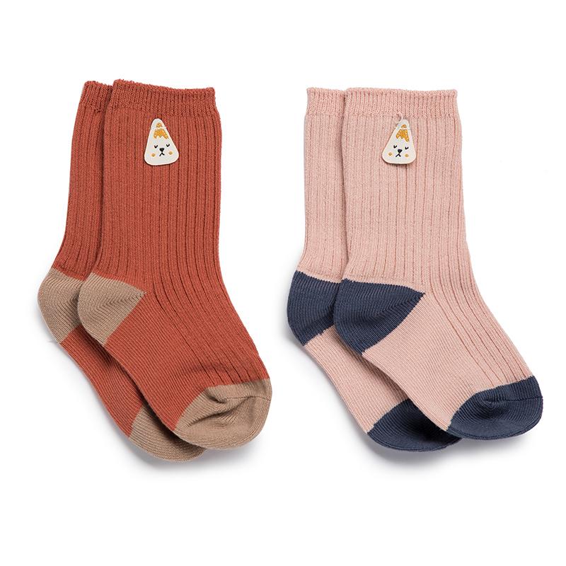 Pink & Red Long Cozy Socks - 2 pack