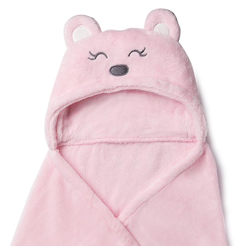 Pink Hooded Fur Blanket