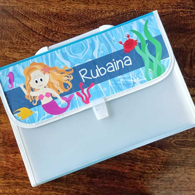 Mermaid Code Folder Buy Personalised Folders for School – Popup Kids