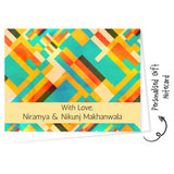 Personalised Gift notecard - Abstract Stripes