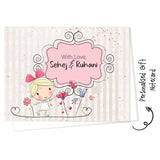 Personalised Gift notecard -Girl With butterfly