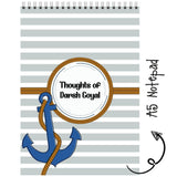 Personalised Notepad - Nautical Stripes