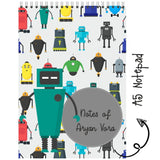 Personalised Notepad - Robot Pattern